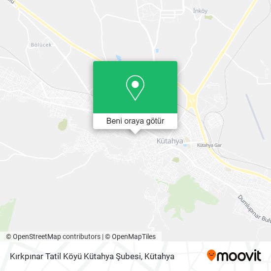 Kırkpınar Tatil Köyü Kütahya Şubesi harita