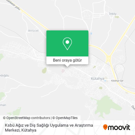 Ksbü Ağız ve Diş Sağlığı Uygulama ve Araştırma Merkezi harita