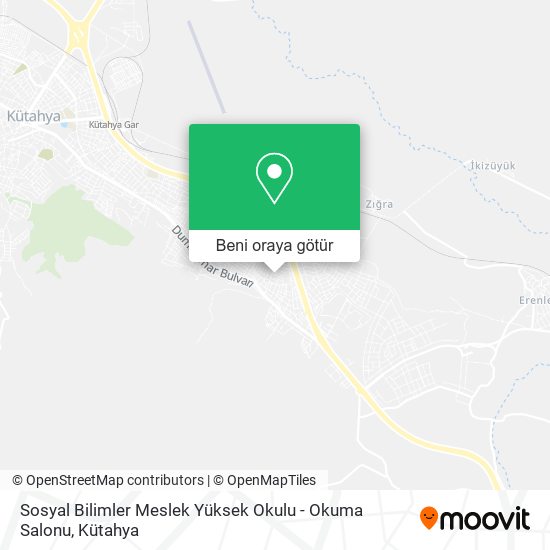 Sosyal Bilimler Meslek Yüksek Okulu - Okuma Salonu harita
