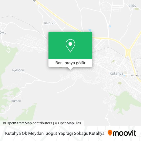 Kütahya Ok Meydani Söğüt Yaprağı Sokağı harita