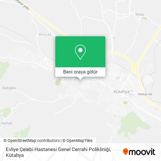 Evliye Çelebi Hastanesi Genel Cerrahi Polikliniği harita
