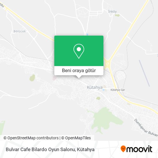 Bulvar Cafe Bilardo Oyun Salonu harita