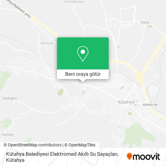 Kütahya Belediyesi Elektromed Akıllı Su Sayaçları harita