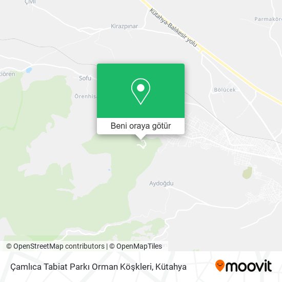Çamlıca Tabiat Parkı Orman Köşkleri harita