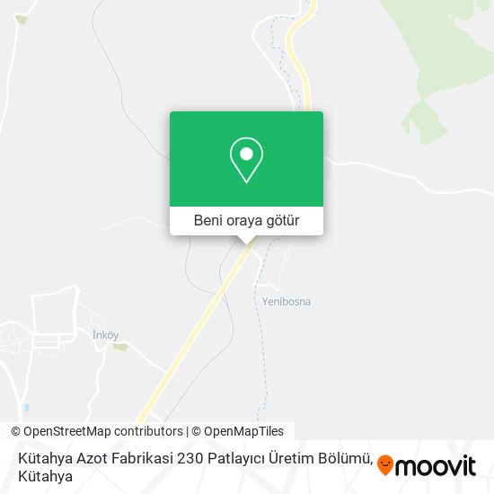 Kütahya Azot Fabrikasi 230 Patlayıcı Üretim Bölümü harita