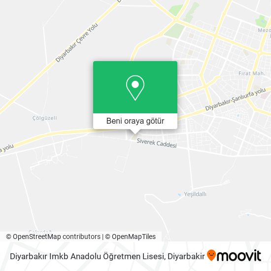Diyarbakır Imkb Anadolu Öğretmen Lisesi harita