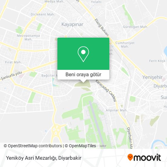Yeniköy Asri Mezarlığı harita