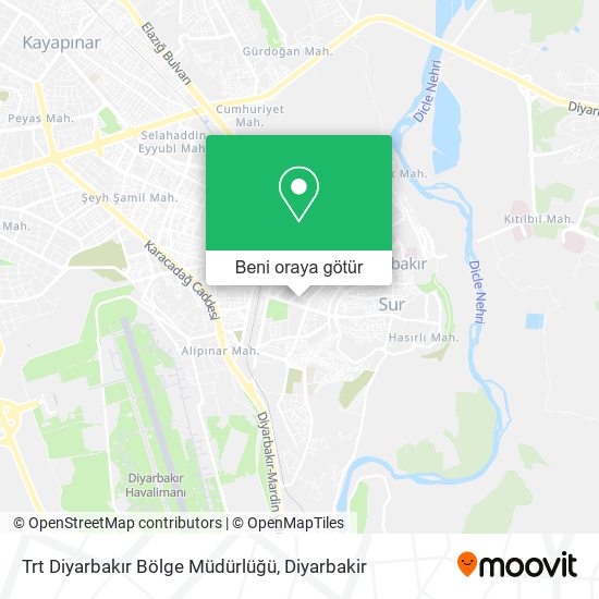Trt Diyarbakır Bölge Müdürlüğü harita