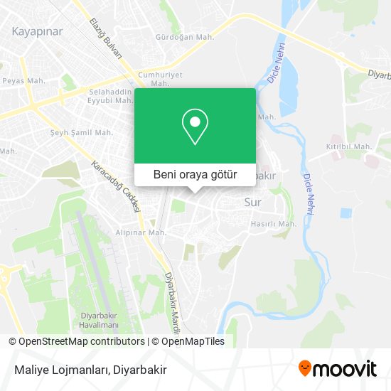 Maliye Lojmanları harita