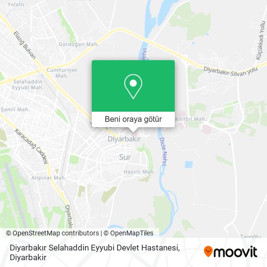 Diyarbakır Selahaddin Eyyubi Devlet Hastanesi harita