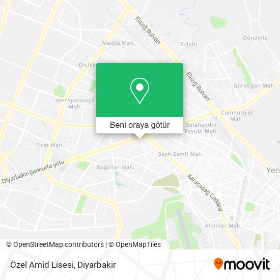 Özel Amid Lisesi harita