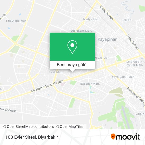 100 Evler Sitesi harita
