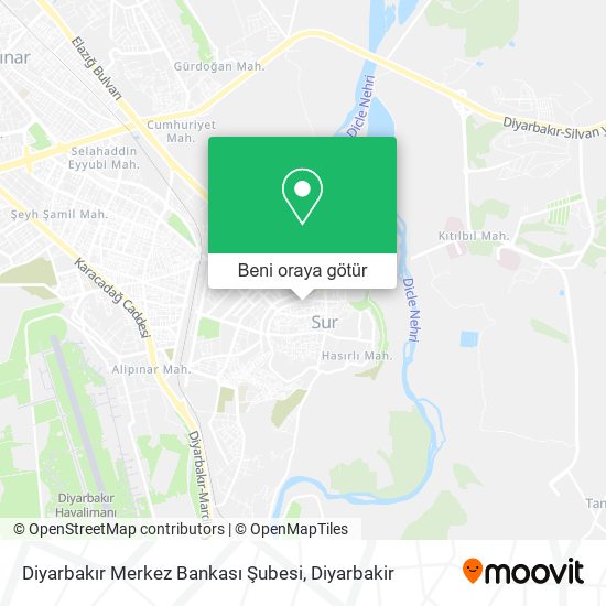 Diyarbakır Merkez Bankası Şubesi harita