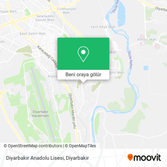 Diyarbakır Anadolu Lisesi harita