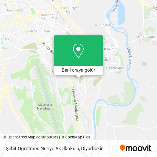 Şehit Öğretmen Nuriye Ak İlkokulu harita