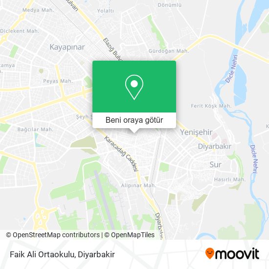 Faik Ali Ortaokulu harita
