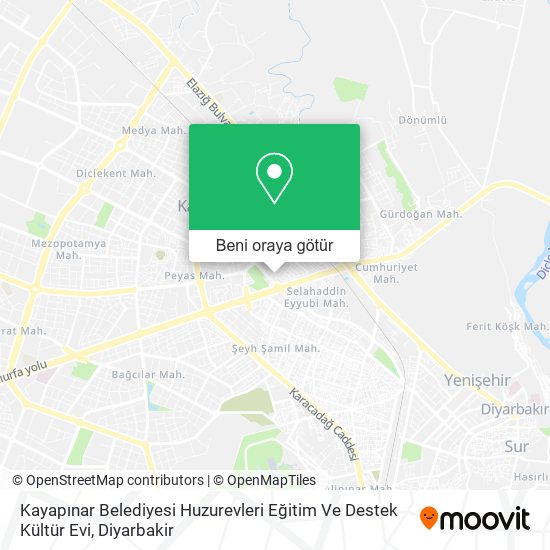 Kayapınar Belediyesi Huzurevleri Eğitim Ve Destek Kültür Evi harita