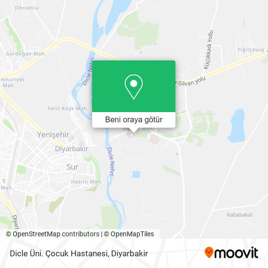 Dicle Üni. Çocuk Hastanesi harita