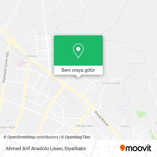 Ahmed Arif Anadolu Lisesi harita