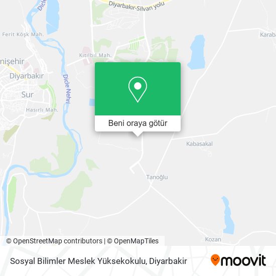 Sosyal Bilimler Meslek Yüksekokulu harita
