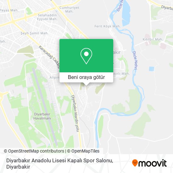 Diyarbakır Anadolu Lisesi Kapalı Spor Salonu harita