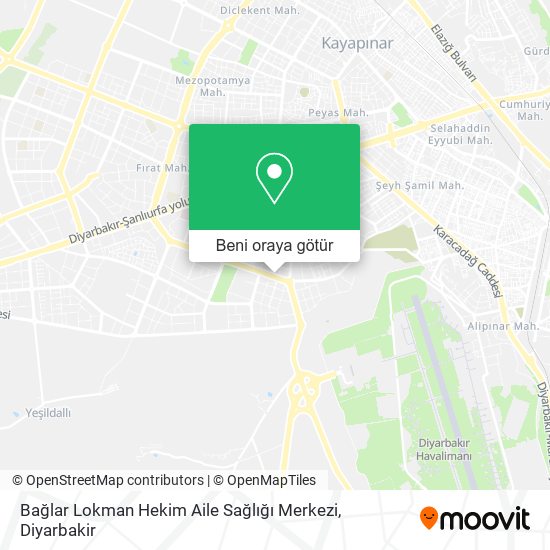Bağlar Lokman Hekim Aile Sağlığı Merkezi harita