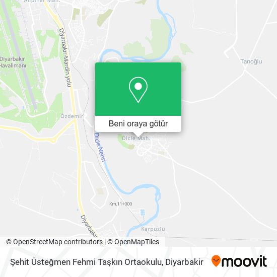 Şehit Üsteğmen Fehmi Taşkın Ortaokulu harita