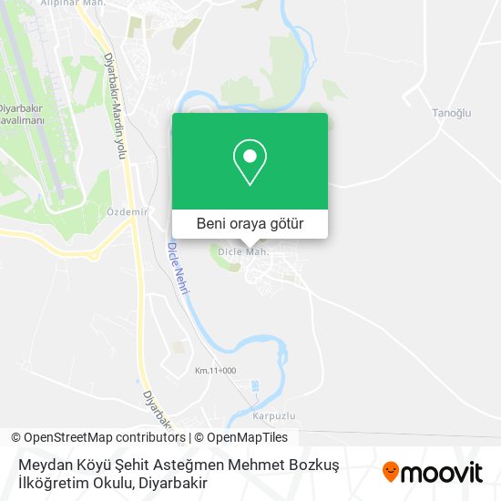 Meydan Köyü Şehit Asteğmen Mehmet Bozkuş İlköğretim Okulu harita