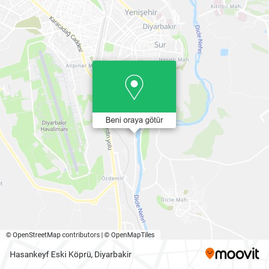 Hasankeyf Eski Köprü harita