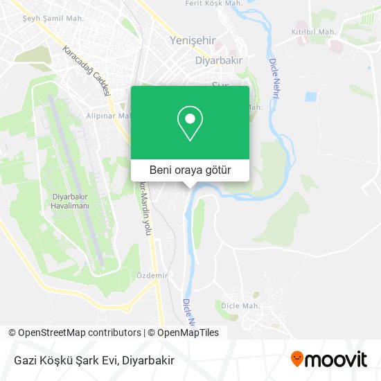 Gazi Köşkü Şark Evi harita