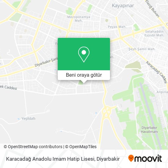 Karacadağ Anadolu Imam Hatip Lisesi harita