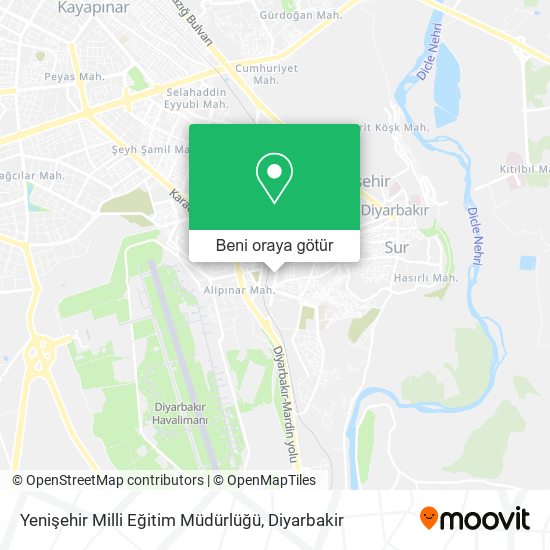 Yenişehir Milli Eğitim Müdürlüğü harita