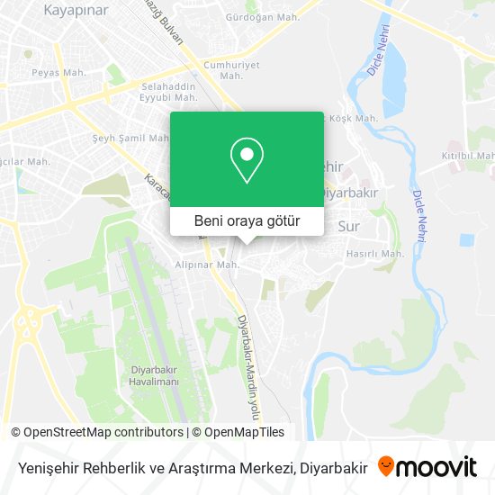 Yenişehir Rehberlik ve Araştırma Merkezi harita