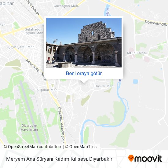 Meryem Ana Süryani Kadim Kilisesi harita