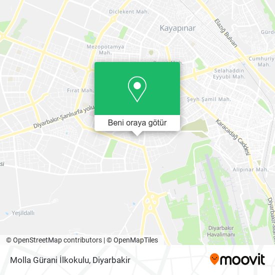 Molla Gürani İlkokulu harita