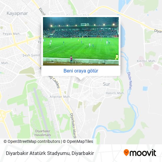 Diyarbakır Atatürk Stadyumu harita
