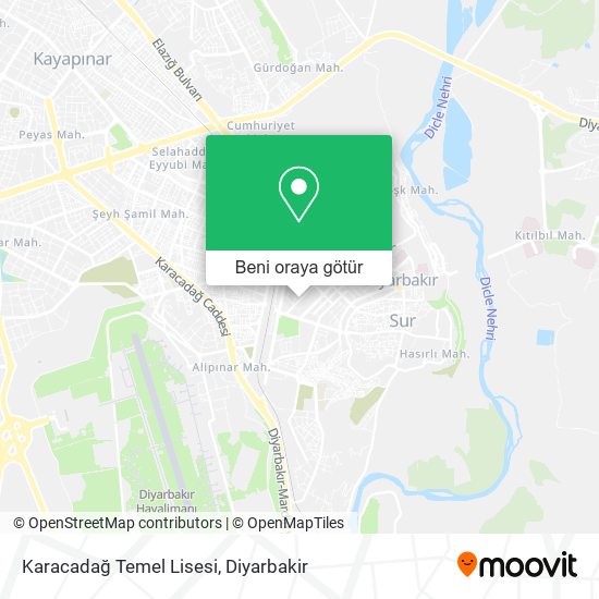 Karacadağ Temel Lisesi harita