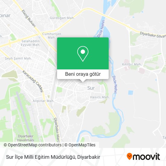 Sur İlçe Milli Eğitim Müdürlüğü harita
