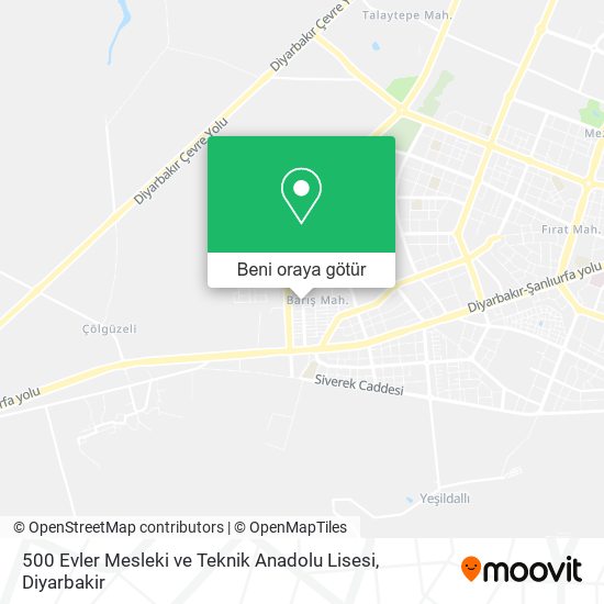 500 Evler Mesleki ve Teknik Anadolu Lisesi harita