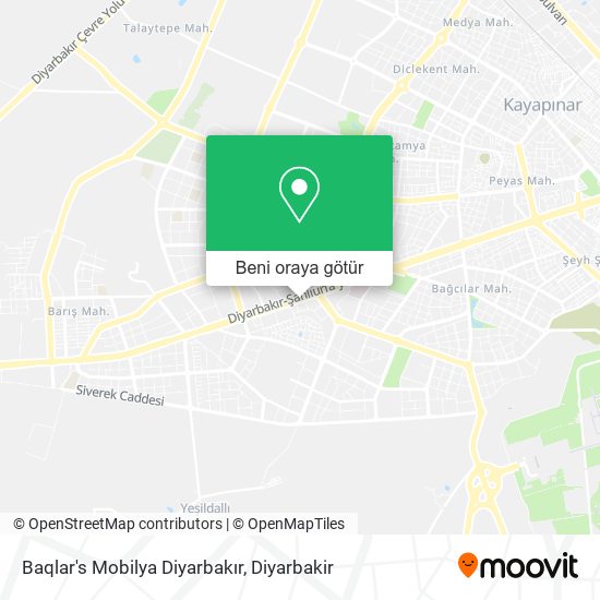 Baqlar's Mobilya Diyarbakır harita