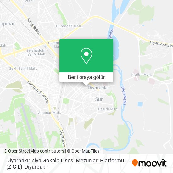 Diyarbakır Ziya Gökalp Lisesi Mezunları Platformu (Z.G.L) harita
