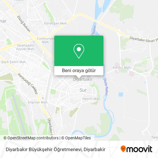 Diyarbakır Büyükşehir Öğretmenevi harita