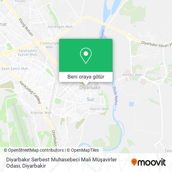 Diyarbakır Serbest Muhasebeci Mali Müşavirler Odası harita