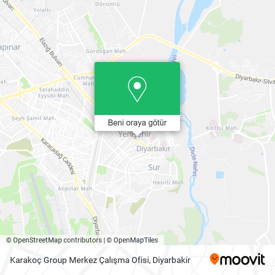 Karakoç Group Merkez Çalışma Ofisi harita