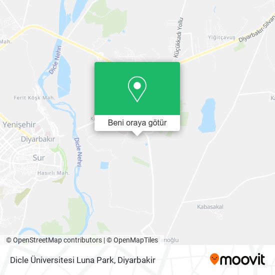Dicle Üniversitesi Luna Park harita