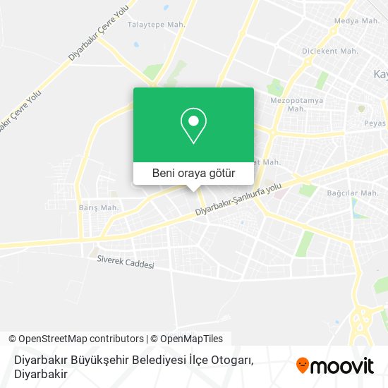 Diyarbakır Büyükşehir Belediyesi İlçe Otogarı harita