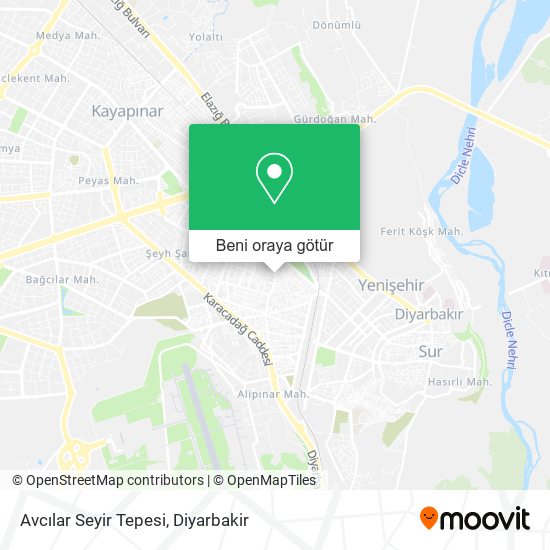 Avcılar Seyir Tepesi harita