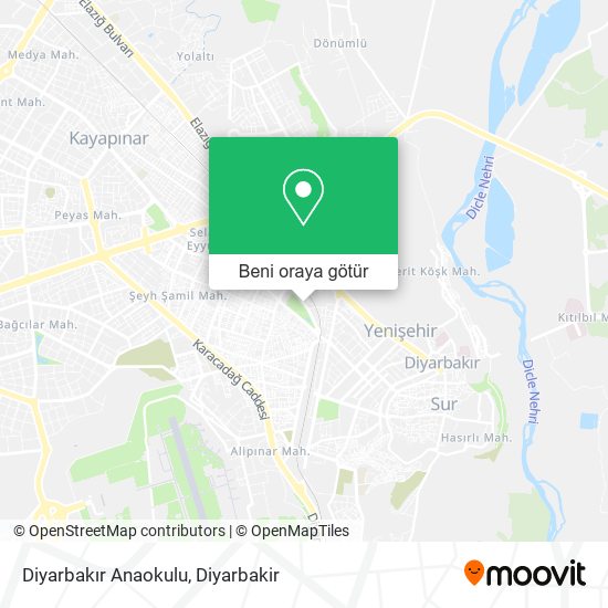 Diyarbakır Anaokulu harita