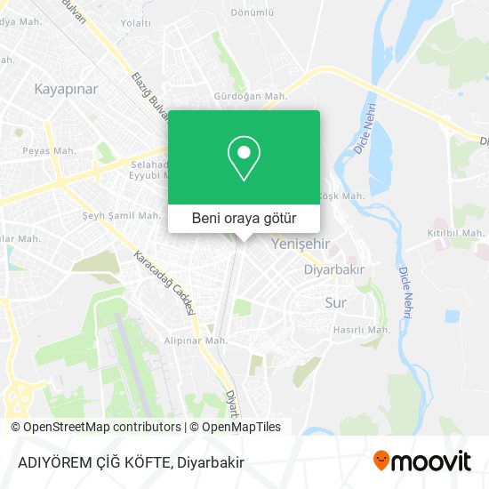 ADIYÖREM ÇİĞ KÖFTE harita