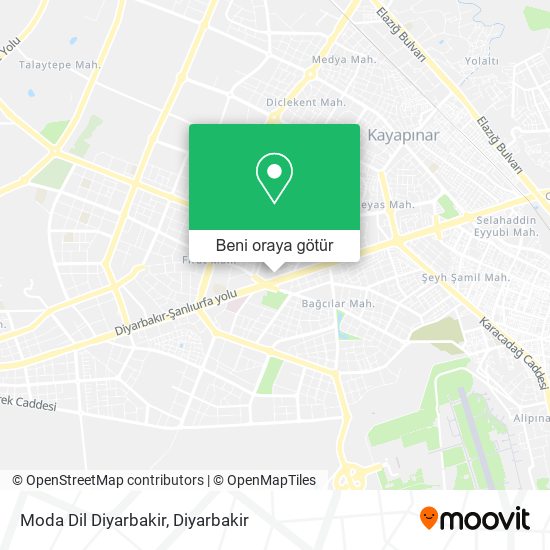 Moda Dil Diyarbakir harita